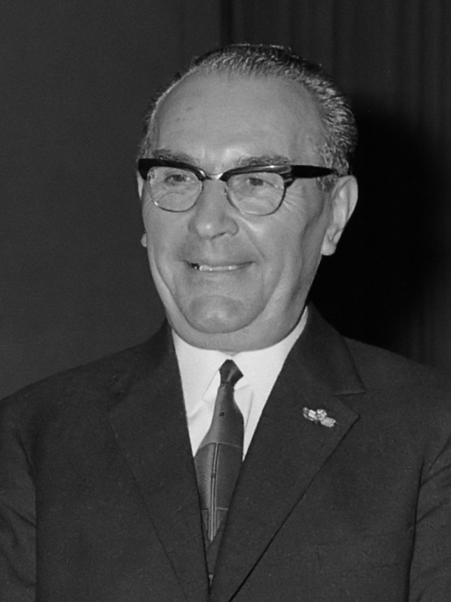 Hub van Doorne, 1965 yılında 65 yaşındayken çekilmiş portre fotoğrafı